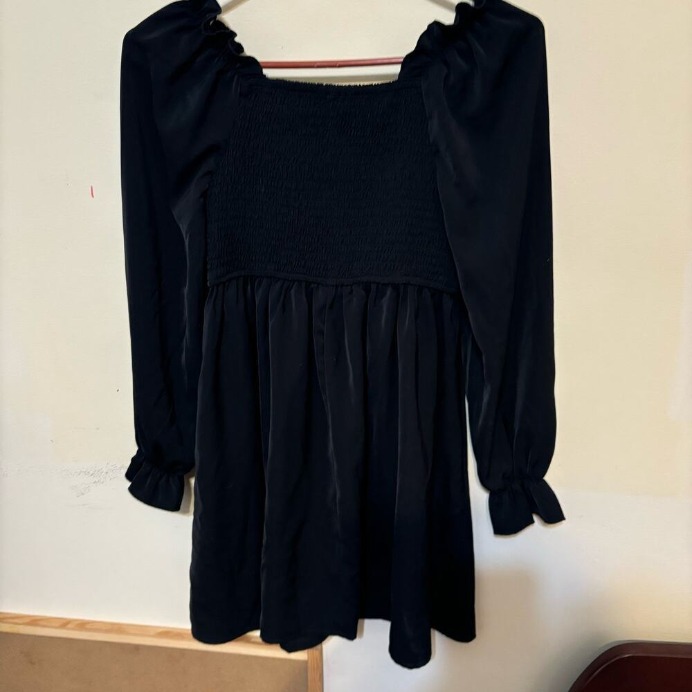 Adorable Girls Black Dress - Tween Dressy Dress, Puffy sleeves,- Size 10 - Picture 5 of 6